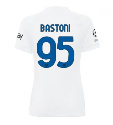 Inter Milan Alessandro Bastoni #95 Segunda Equipación Mujer 2023-24 Manga Corta